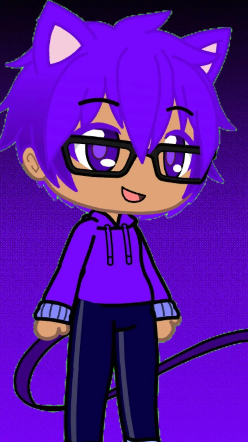 ai character: Purpley background