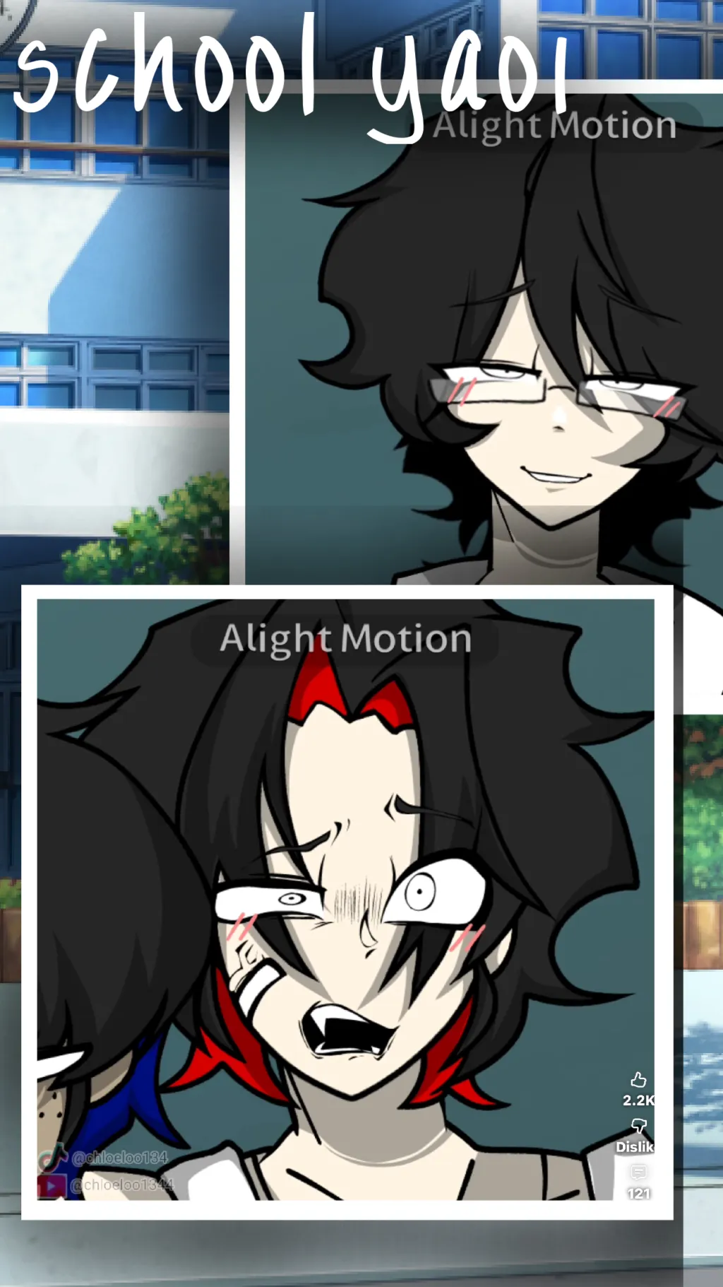 ai character: School yaoi background