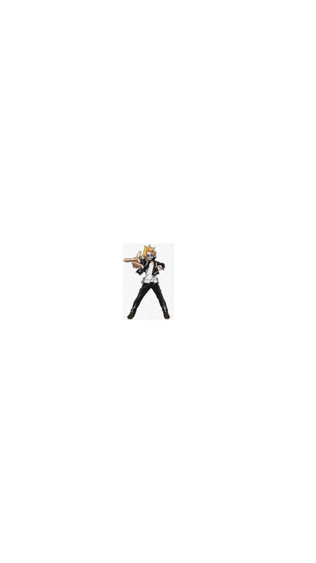 ai character: Kaminari background