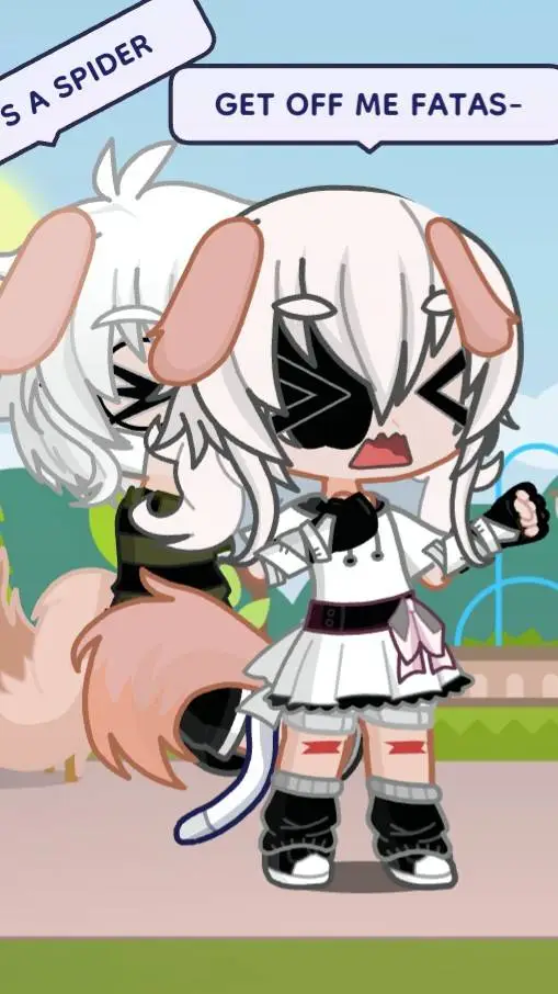ai character: Finn and feebee.  background