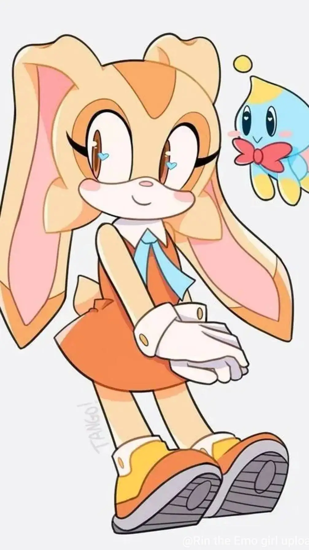 ai character: Cream background