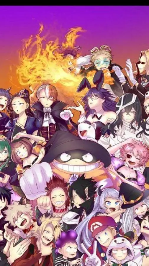 ai character: MHA Halloween! background