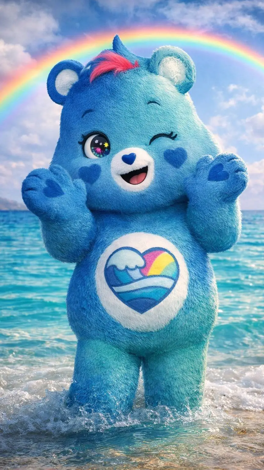 ai character: Ocean Breeze Bear background