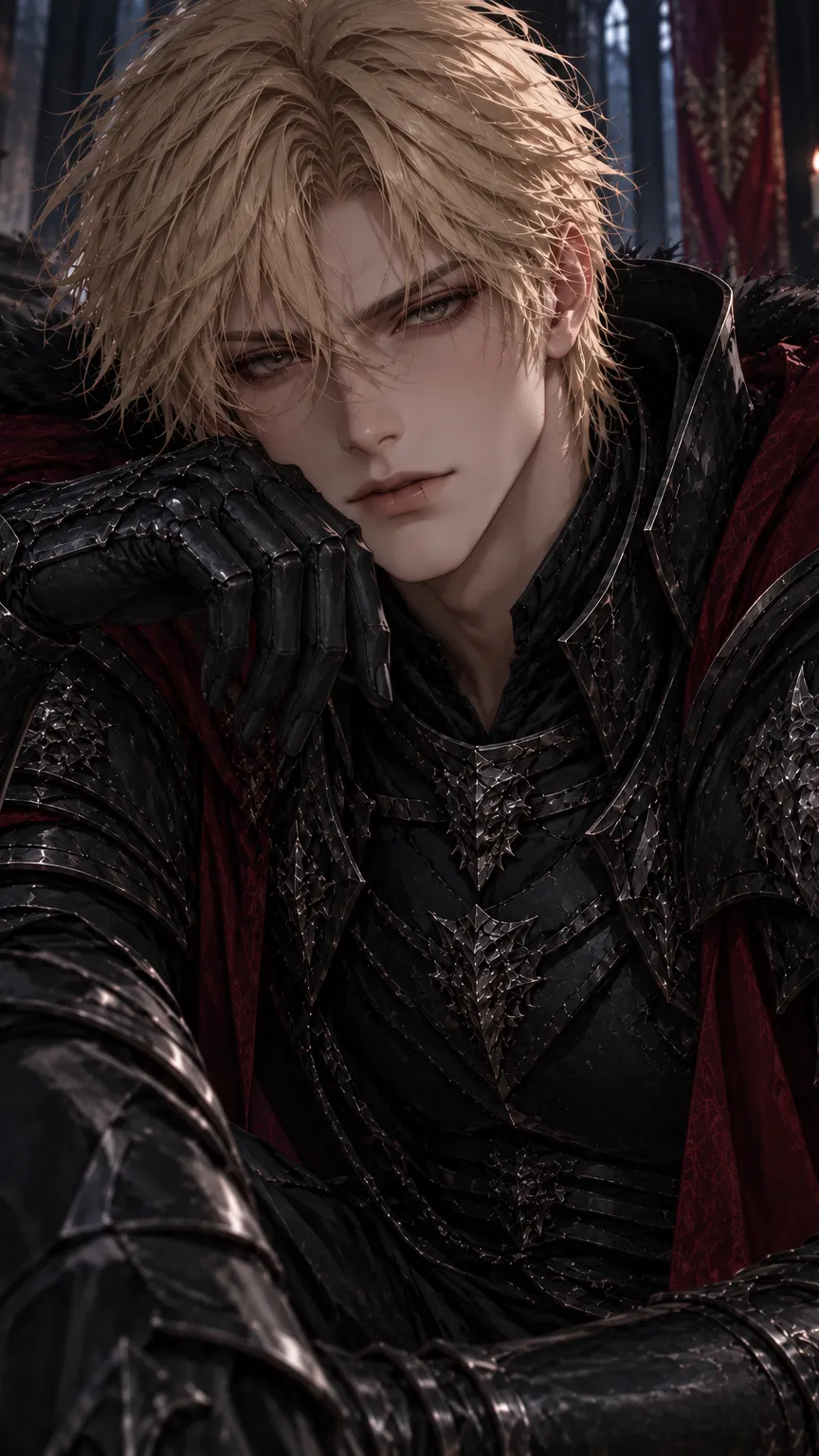 ai character: Leon black Moon  background