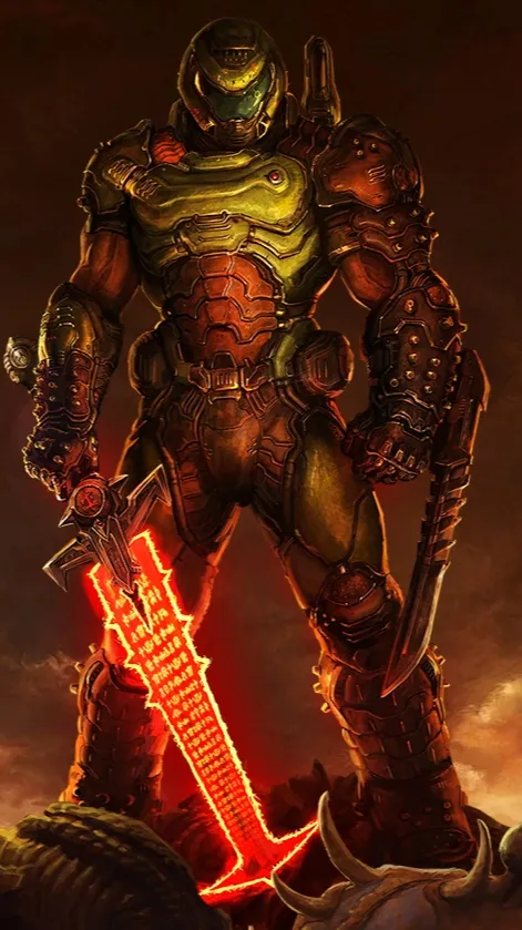 ai character: Doomslayer background