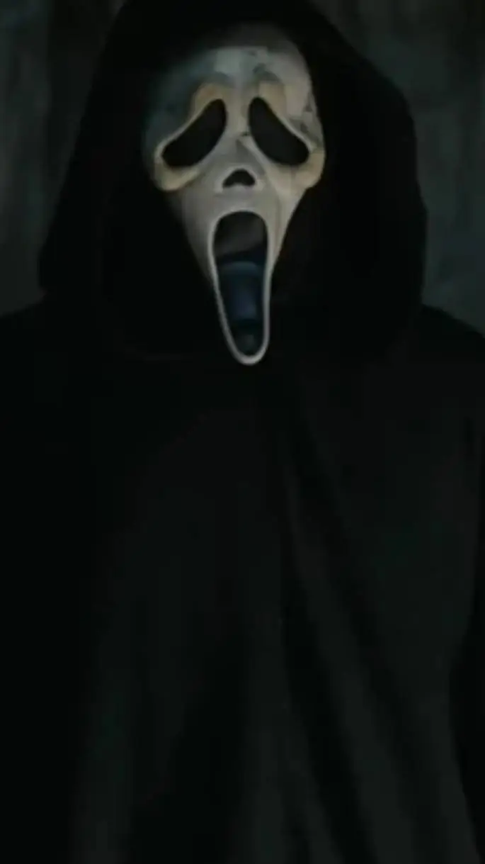 ai character: ghostface  background