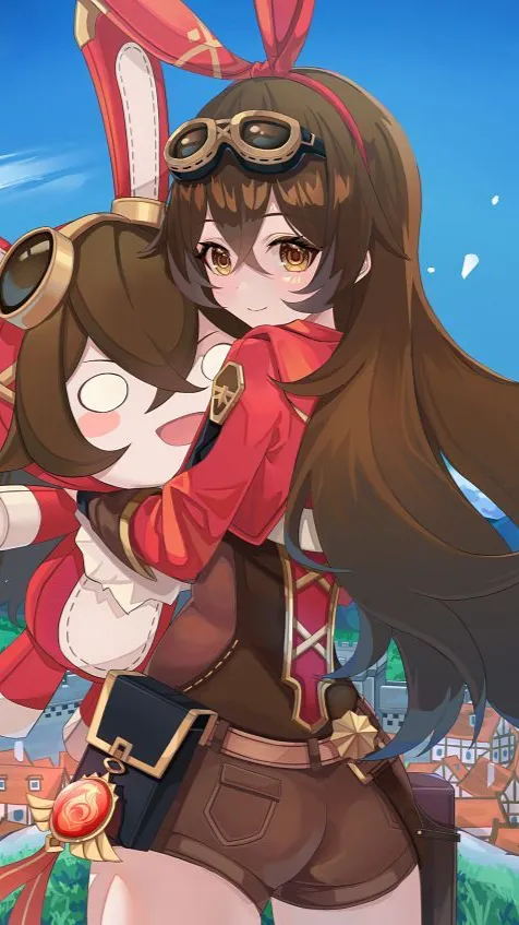 ai character: Amber Tg Tf background
