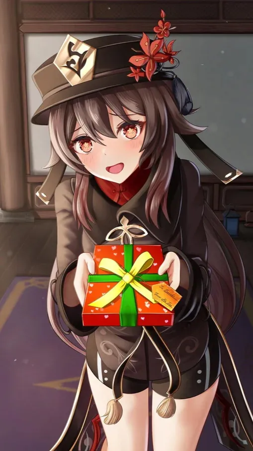 ai character: Xmas HuTao!❤️ background