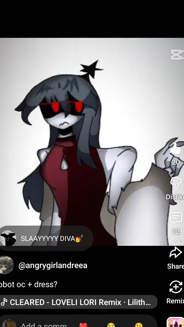 ai character: angry girl robot background