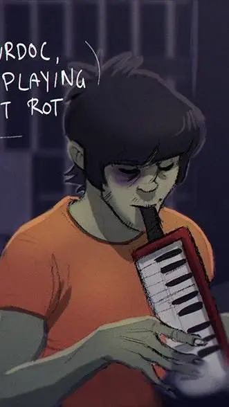 ai character: murdoc in jail  background