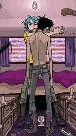 ai character: Gorillaz  background