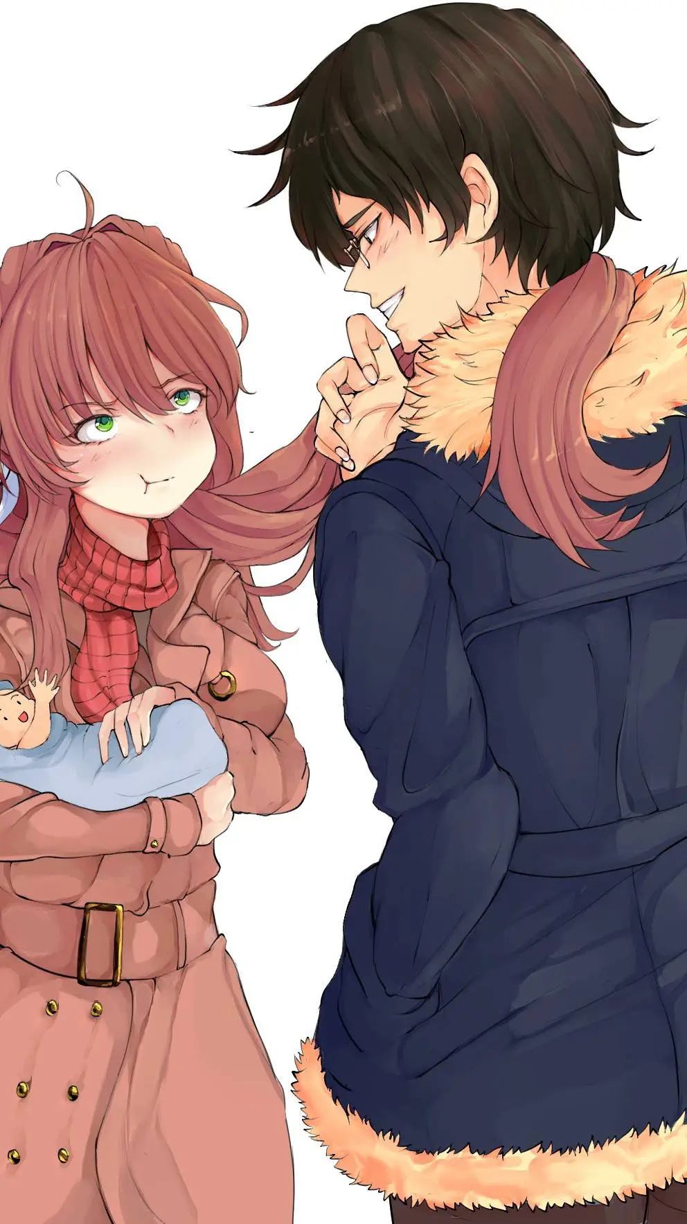 ai character: Eddie and Monika  background