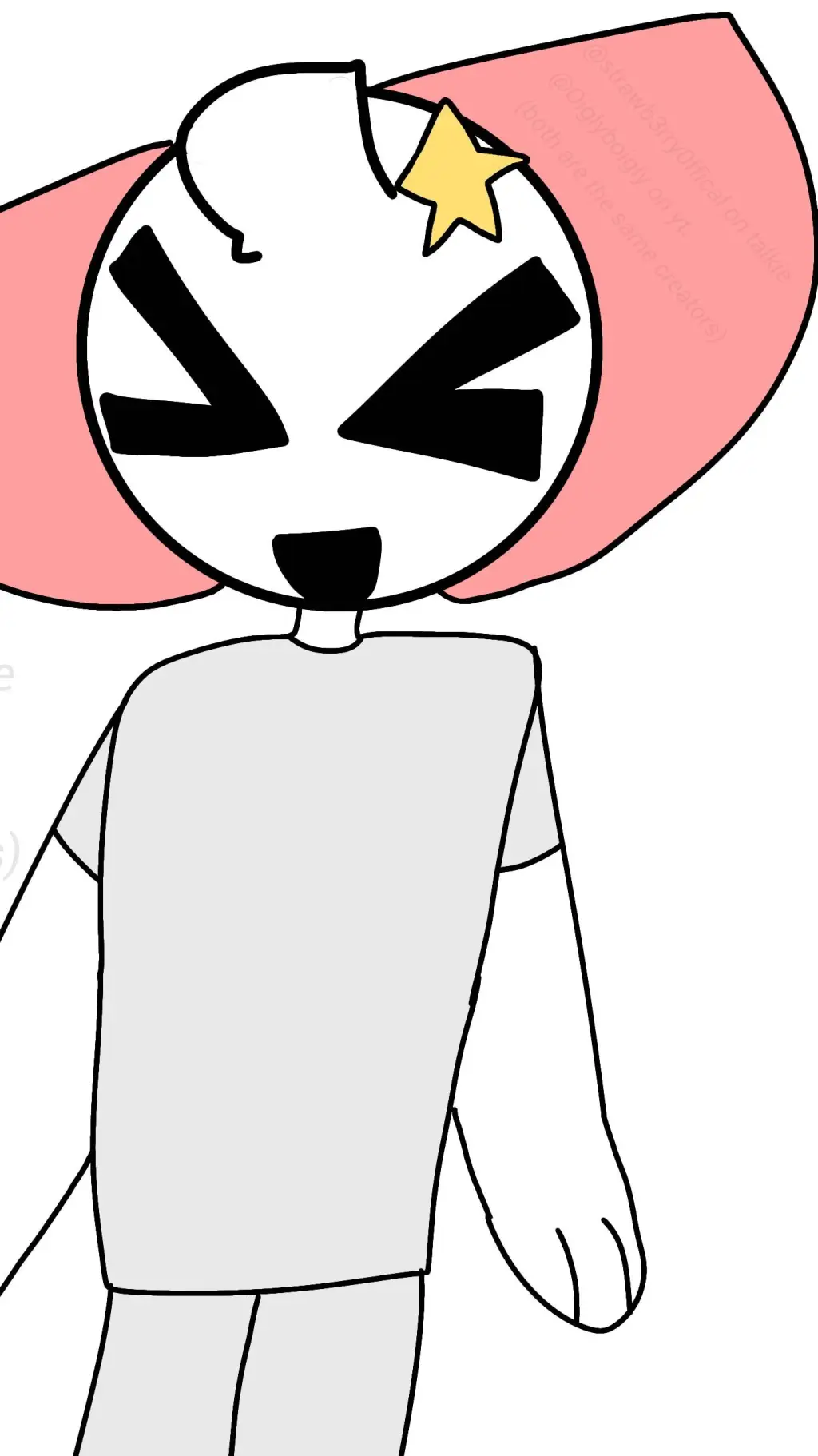 ai character: Strawberry background
