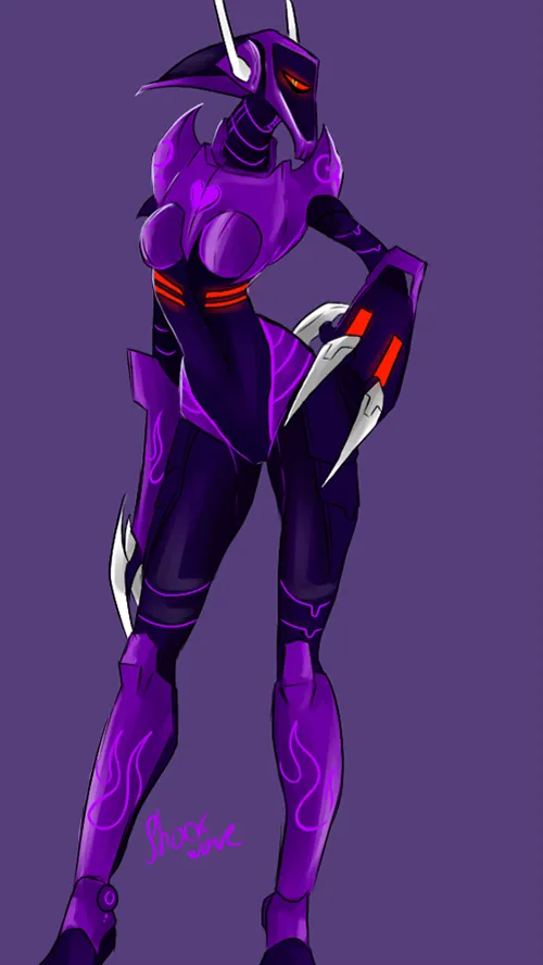 ai character: Fem shockwave  background