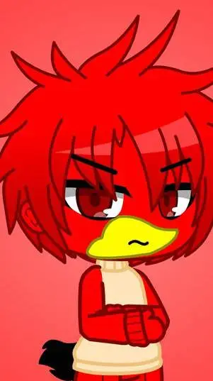 ai character: Red background