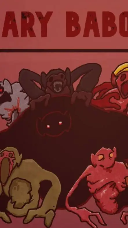 ai character: Scary baboon background