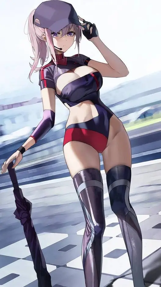 ai character: Mia race queen  background