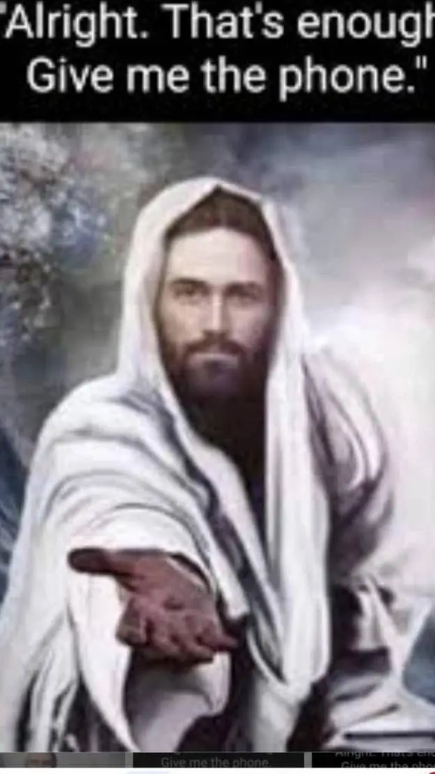 ai character: Jesus  background