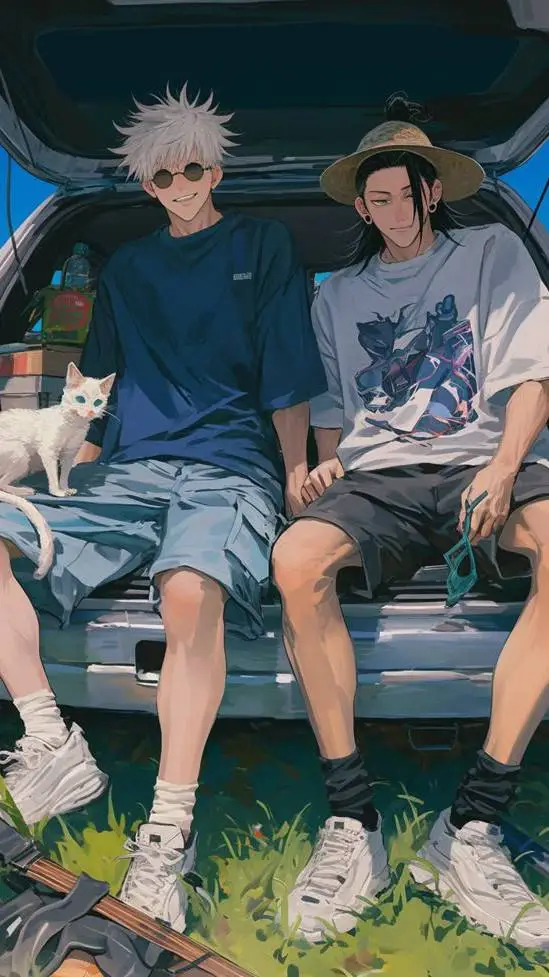ai character: JJK: roadtrip background