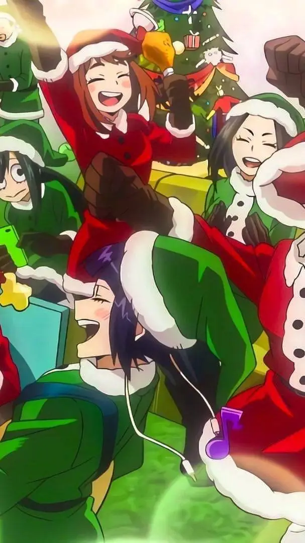 ai character: Mha- Christmas  background