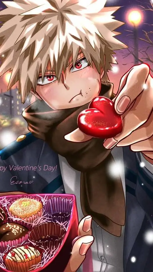 ai character: Bakugo-Valentines  background