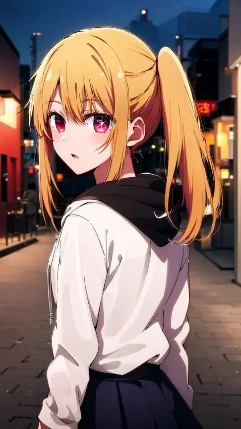 ai character: Ruby Hoshino  background