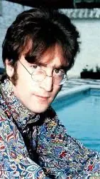 ai character: John Lennon  background
