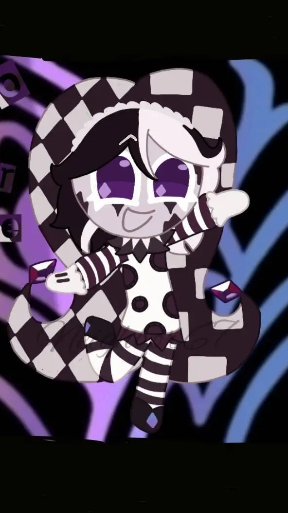 ai character: Oreo jester cookie background