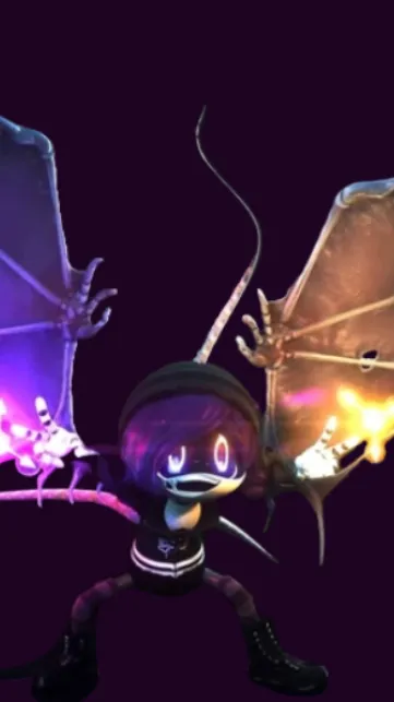 ai character: Baby Uzi and N background