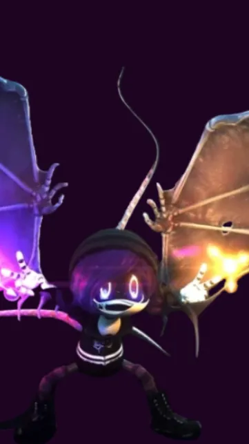 ai character: Baby Uzi and N background