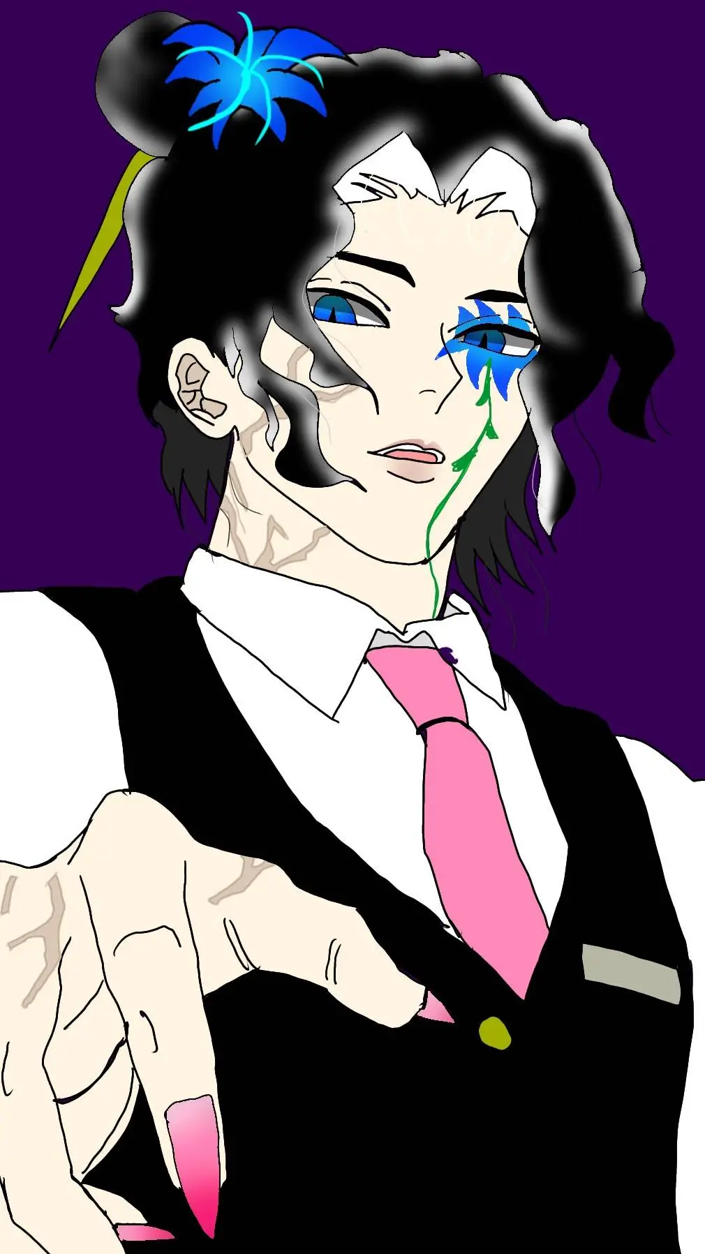 ai character: demon Slayer  background