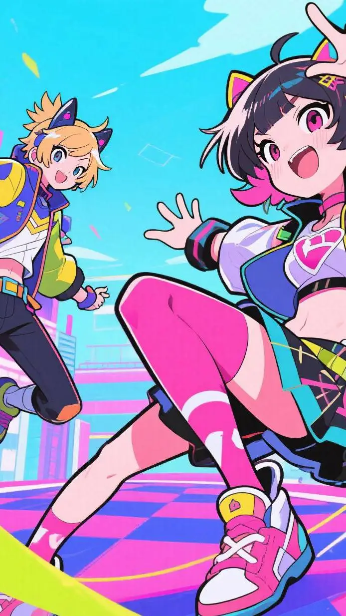 ai character: caca dan cici background