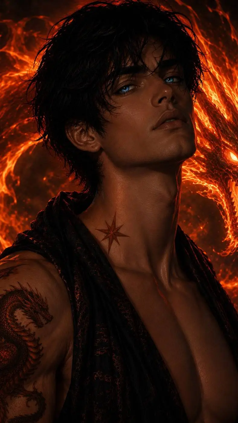 ai character: Drake Fire background