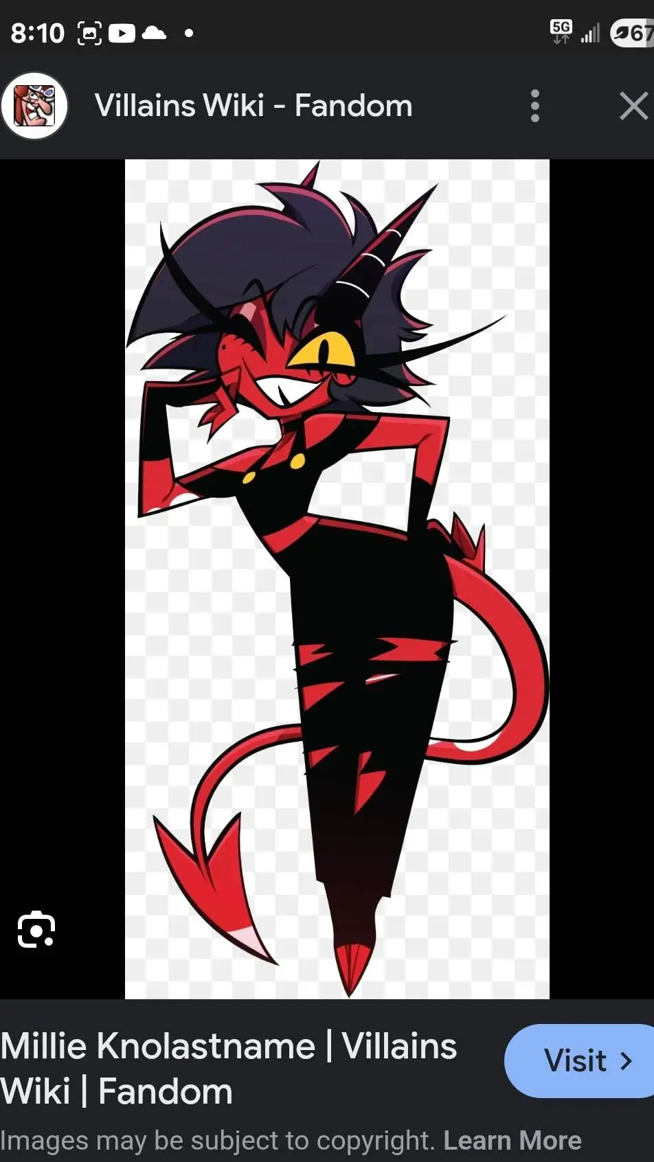 ai character: millie drunk background