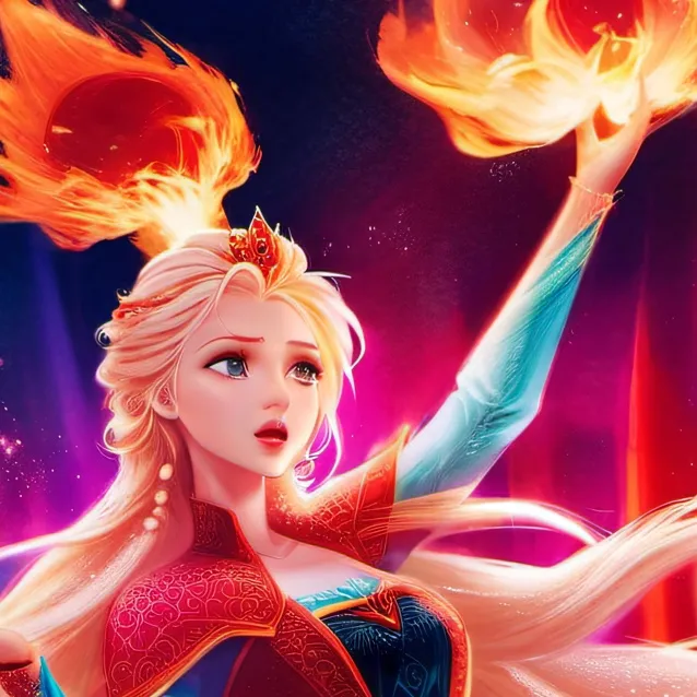 chat with ai character: Fire Elsa 