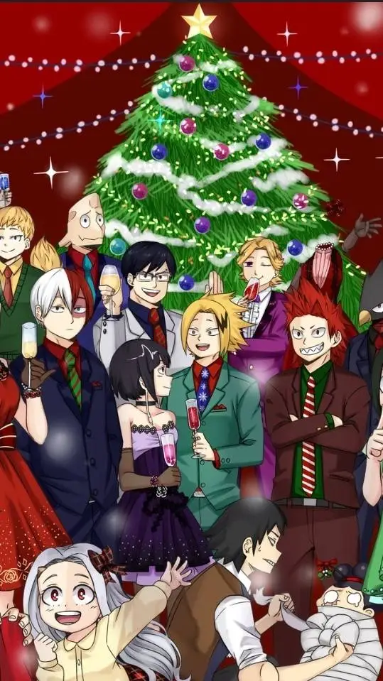 ai character: mha christmas 🎄  background
