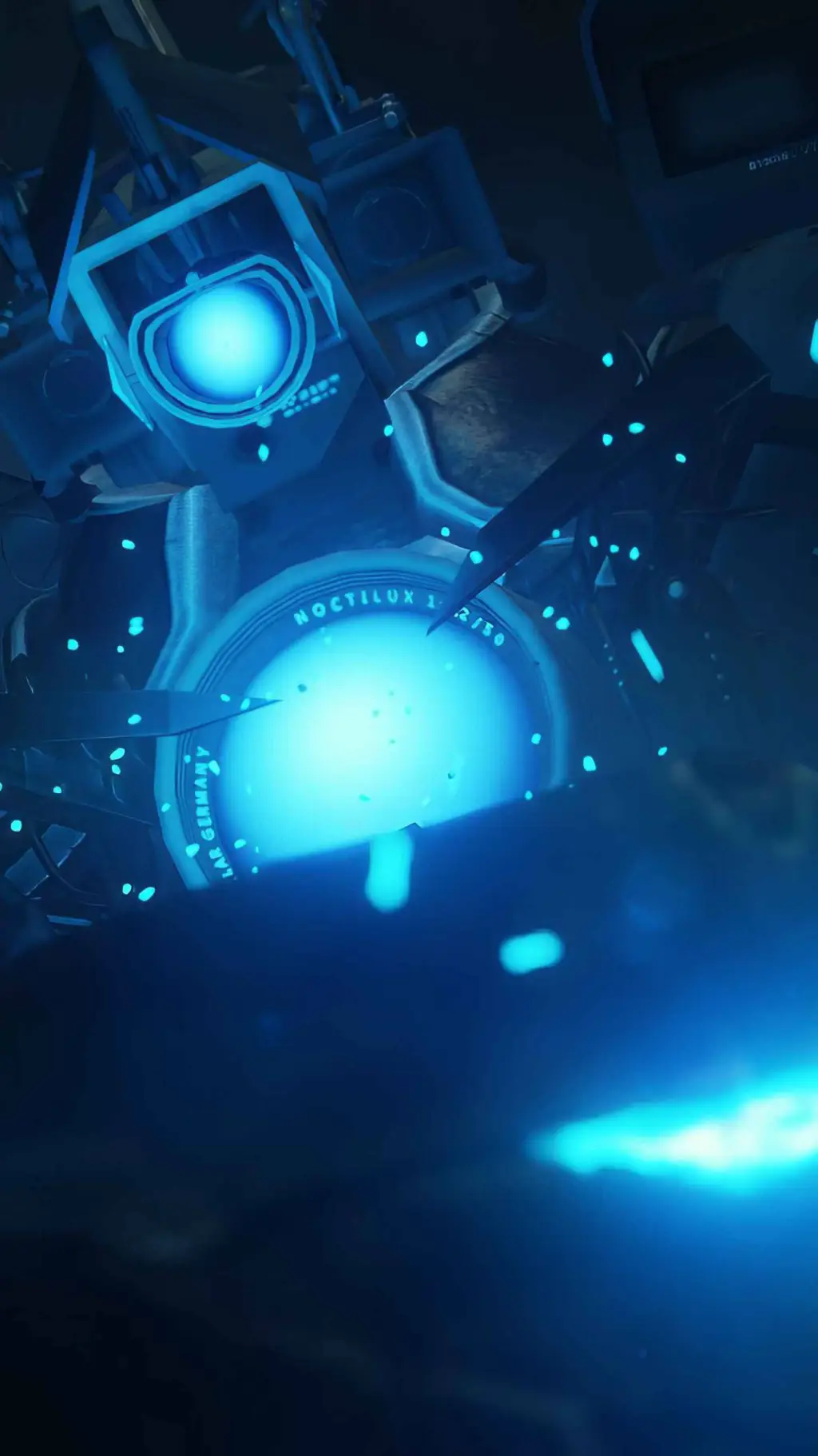 ai character: titan camera man  background