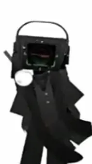 ai character: plunger cameraman  background