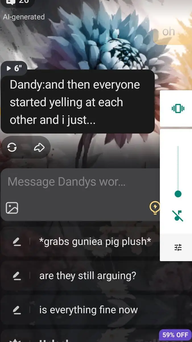 ai character: [{~♪D4NDYW0RLD♪~}] background