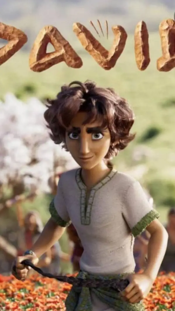 ai character: Young David  background