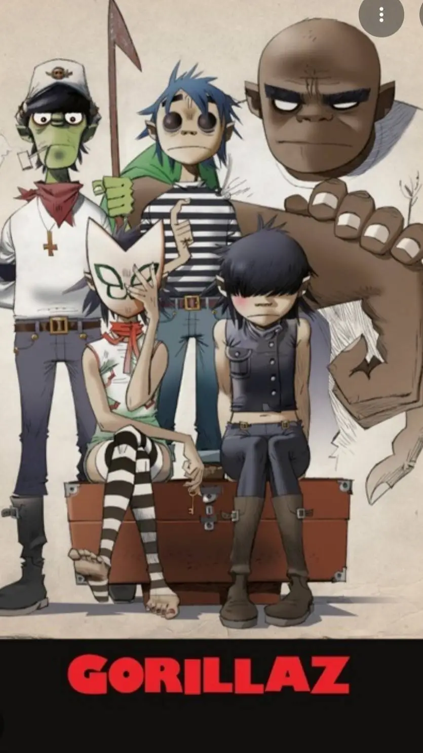 ai character: Gorillaz  background