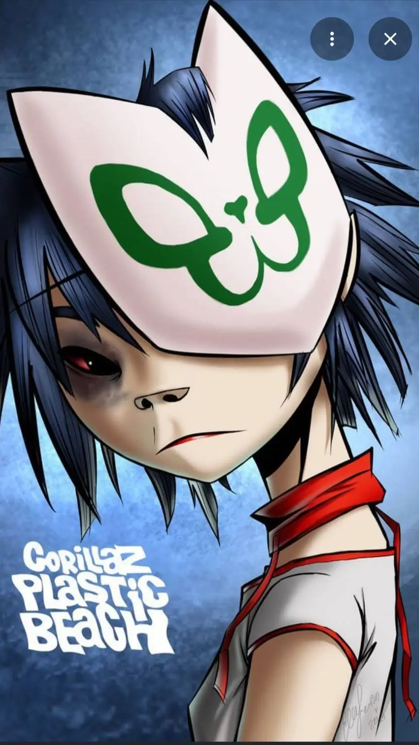 ai character: Noodle Gorillaz background