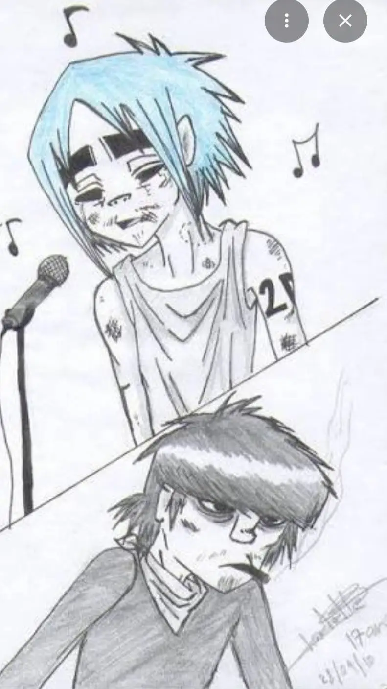 ai character: 2doc Gorillaz  background