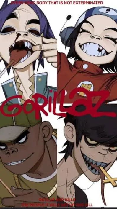ai character: Gorillaz  background