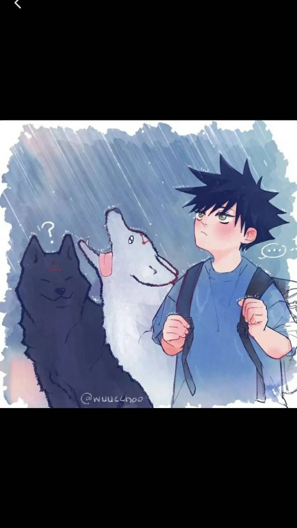 ai character: megumi and dogs background