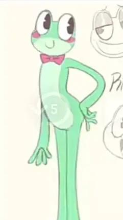 ai character: ribbit the frog 🐸 background