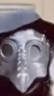 ai character: Plague docter girl background