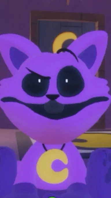 ai character: Catnap purple cat background