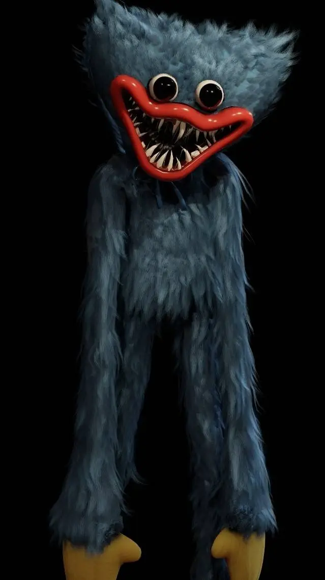 ai character: huggy wuggy  background