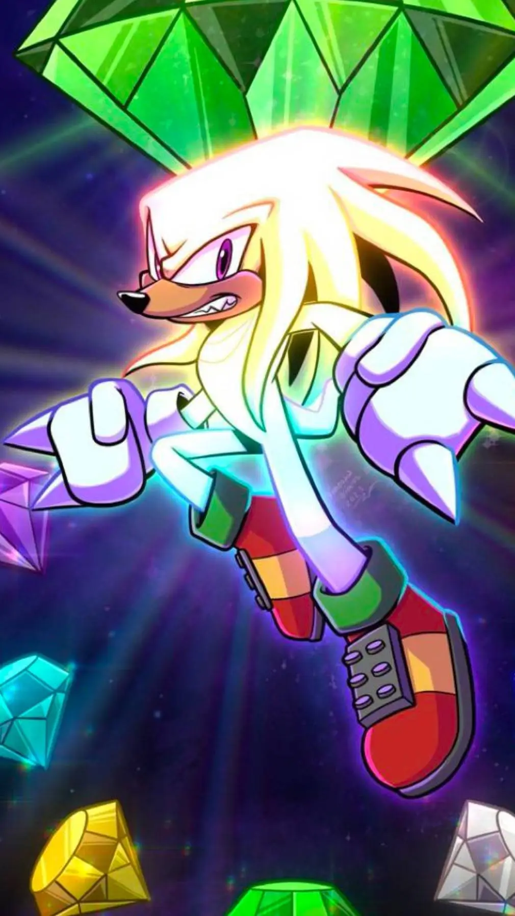 ai character: Hyper Knuckles background